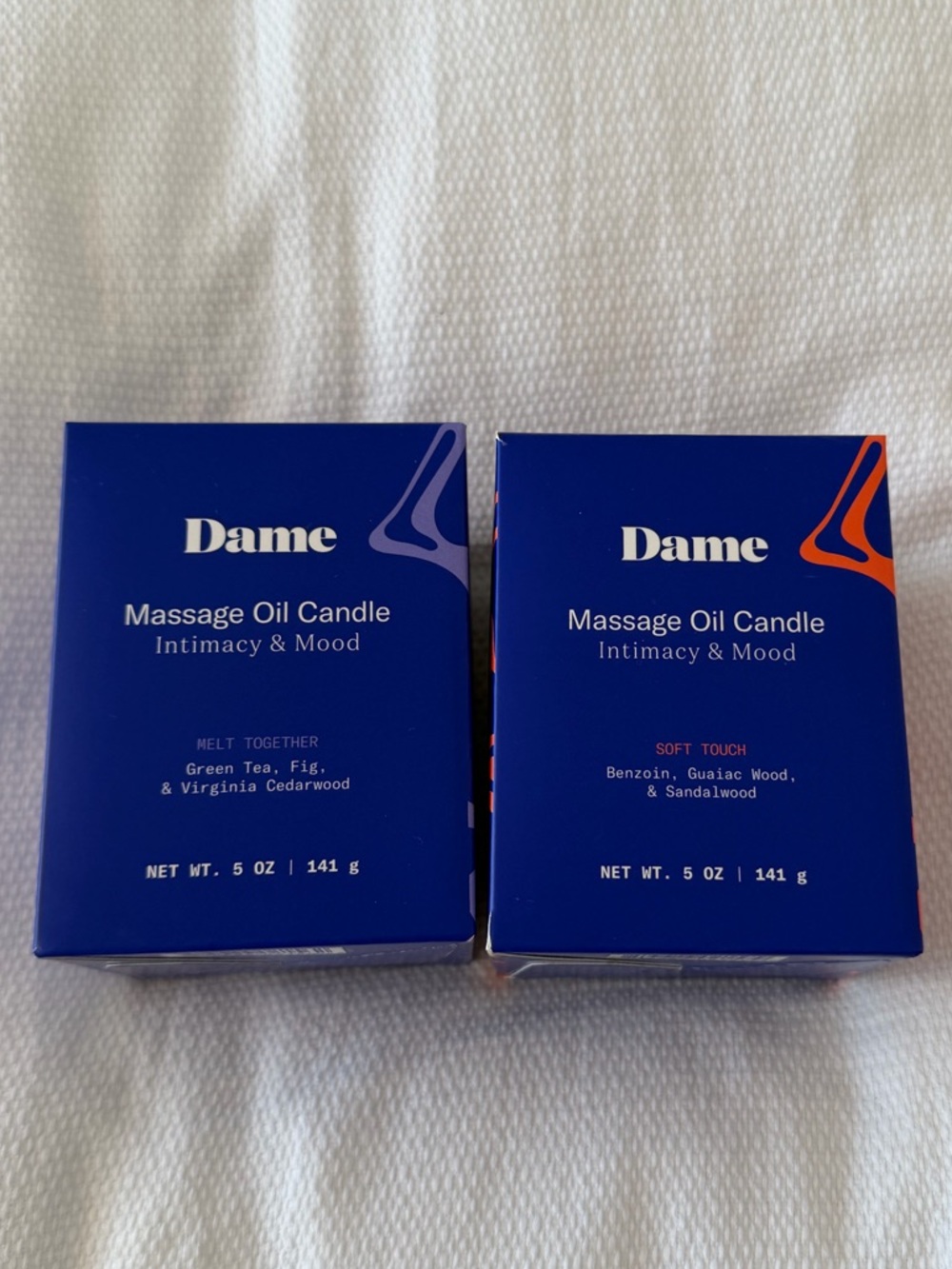 NWT Two Dame Massage Oil Candles